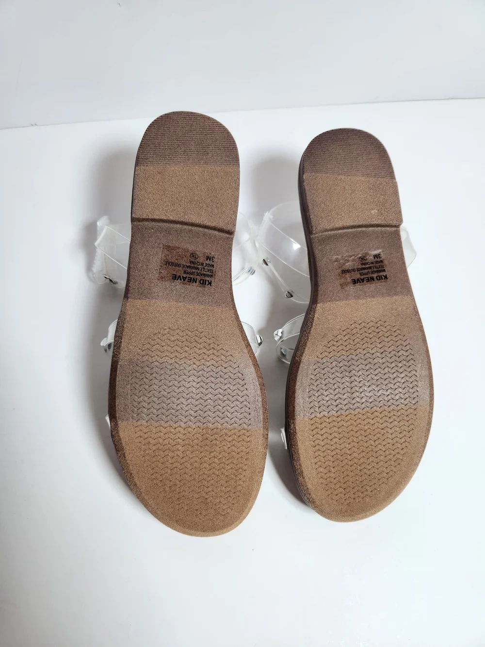Jellypop Girl's Clear Silver Studded Sandals